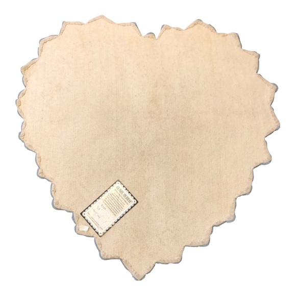 Vintage Claire Murray Floral Heart Handmade Heirloom Hand Hooked Rug - Picture 4 of 5